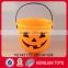 Hot selling eco-friendly plastic pumpkin candy buckets with cover for Halloween toy