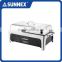 SUNNEX Eco Friendly Unique Full Size Black Water Pan Stainless Steel Cover & Food Pan 13.5Ltr. CE Approved Electric Chafing Dish