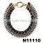 wholesale braided black rope chunky choker statement necklace in china chunky necklace