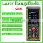 New Version Color display Rechargeable 50m Laser distance meter Rangefinder Tape with Bubble Level measure Area/Volume Tool