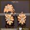 2016 Latest design fashion gold plated rhinestone fringe two finger ring
