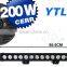 200W 9-30V 37" single row led light bar 17000lm ip67 waterproof led light bar racing motorcycle light offroad amber