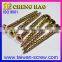 Professional Yellow Zinc Plated U-Thread Screw