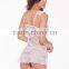 Adult Sexy Babydoll Lingerie With Butterfly Front Open Dress 6331-white