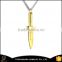 Gold Plated Jewelry knife shape Pendant Stainless Steel Pendant