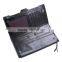 new multi-card bit weaving leather wallet casual clutch purse for ladies