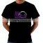 led sound active sheet t shirt with 4pcs sound active inverter