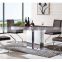 TB villa beautiful artificial marble dining table stainless steel legs