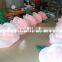 5m Long White Inflatable Rose Flower with LED Light