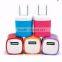 Colorful 1A US Mobile Phone USB Wall Adapter Charger Plug