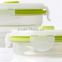 transparent different square round rectangle shaped Collapsible Food Storage Container Freezer, Microwave & Oven Safe