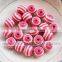High Quality 8mm Rhinestone Round Stripe Beads Round Plastic Beads to Make Christmas Ornaments