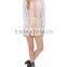 Pink wrinkled round neckline short sleeve belt waist short jumpsuit