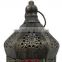 Colorful glass antique moroccan metal candle lantern
