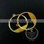 20mm gold plated hollow round pendant charm DIY earrings chandelier jewelry supplies 1850254