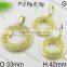 Hot Classic Round Style 18k Gold Plated Jewelry Set Made in China