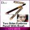 Luxury Golden Two Sides Eyebrow Pencil With Brush