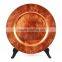 Orange Plastic charger banquet events party wedding wholesale decor charger plates/cheap plastic charger plates