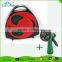 15m Flat Garden Hose Pipe & Reel With 4 ways Spray Nozzle Gun set