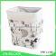 Set of 3 canvas flexible laundry basket with handles