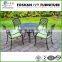 High quality stackable bronze cast aluminum arm chair