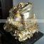 FRP gold frog statue