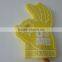 orange OKAY shape design sponge Foam Hand gloves