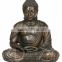 Outdoor religious fengshui metal crafts bronze siting life size buddha for sale
