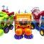 Push and Go Friction Powered Car Toys for Boys - Street Sweeper Truck, Cement Mixer Truck, Harvester Toy Truck