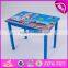 2017 New design home / school / cartoon wooden boys table and chairs W08G199