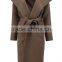 Oversized Shawl Collar Belted Ladies Latest Long Coat Design For Women