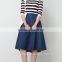 Wholesale custom long denim skirts blue jean skirts for women
