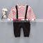 New arrival product striped newborn clothing overalls baby jumpsuits