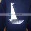 child teenager kids sailing boat pattern dark navy blue pullover sweater