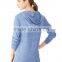 2016 ladies blue french terry fashion pullover pocket XXXXL jumper hoodies