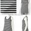 custom wholesale strip blank tank top 100% cotton