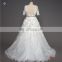 HMY-E0452 Backless Design Bateau Neckline Short Sleeve Sequin Lace Applique short sleeve wedding dressSexy Bridal Dress 2017