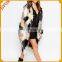 Colourful Mongolian Fur Long Section WIth Packet Women Coat Fur Trim