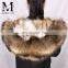 High Quality New Lovely Parka Genuine Raccoon Fur Hood Jacket Real Wolf Fur Parka