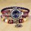 2014 Hottest Sales Leather Retro Wrap wrist Bracelets Lady Watch