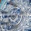 Indian Hippie Blue Ombre Mandala Roundie Beach Throw Table Cloth With Napkin Yoga Mat