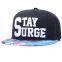 China acrylic 6 Panel Black Custom 3D Embroidery Snapback Hats