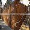 Laser cut corten steel sheets for garden screen with frame