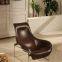 Modern simple creative stainless steel fiberglass lounge chair
