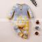 Popular item newborn baby boys' and girls' tie-dyed jumpsuit long sleeve infants rompers