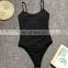 Vintage One Piece Swimsuit Women Bikinis High Waist Swimwear spaghetti strap Bathing Suit Bandage Monokini Bodysuit Beach Wear