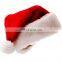 High Quality Simple Red White 40*28cm Plush Santa Cheap Christmas Hat Wholesale Decoration