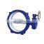China supplier reliable performance large size pneumatic double flange butterfly valve