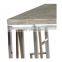 Stainless Steel Legs Dining Table,Solid Wooden(OAK/ELM) Top Dining Table,Square Dining Table