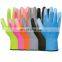 CE Polyurethane Glove High Visibility PU-Coated Gloves Construction Gloves for Hand Protection